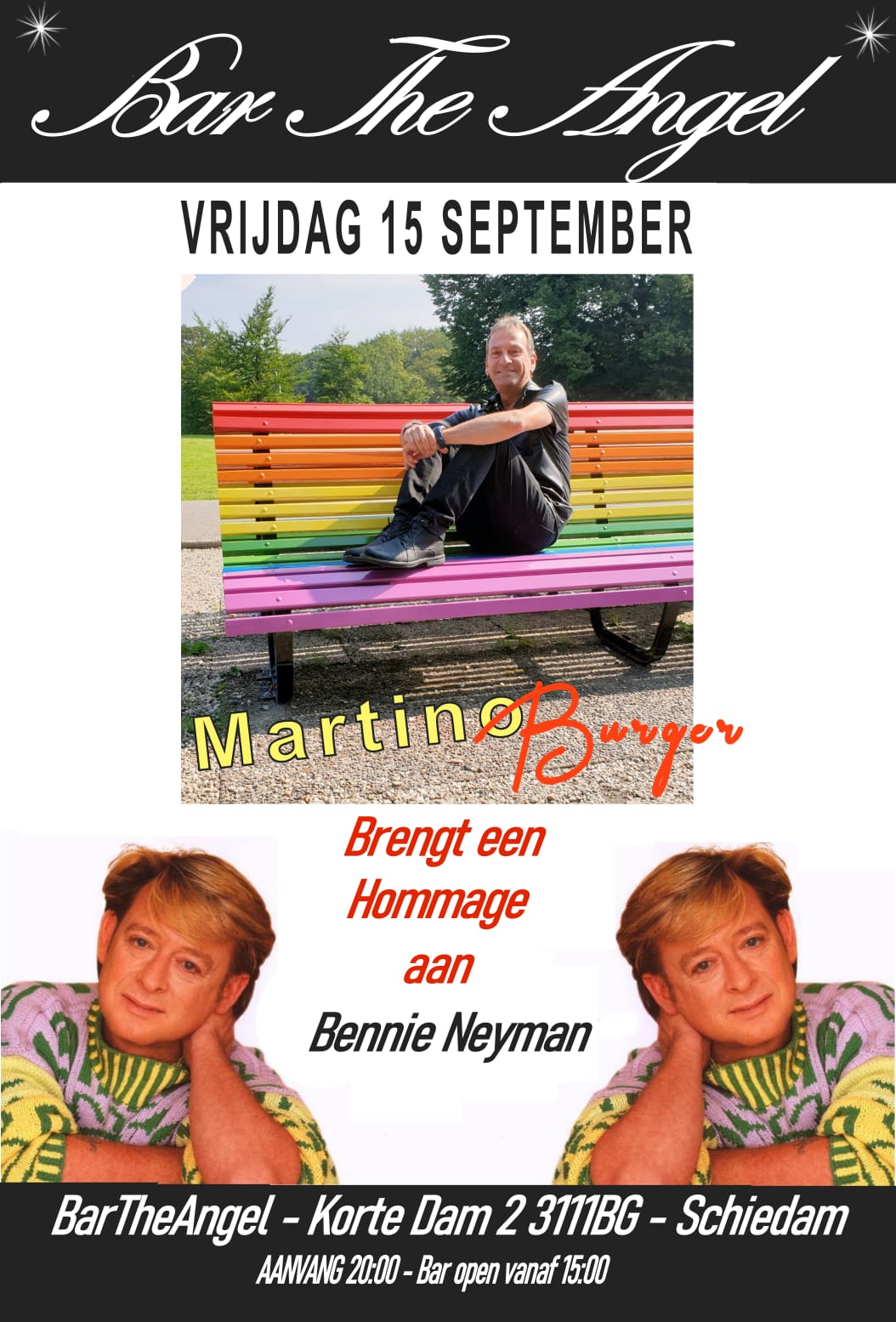 Vrijdag 15 september, hommage aan Bennie Neyman in Bar The Angel
